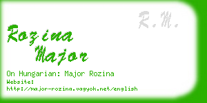 rozina major business card